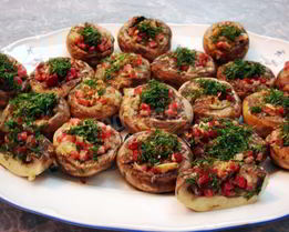 Шампиньоны фаршированные запеченные в духовке