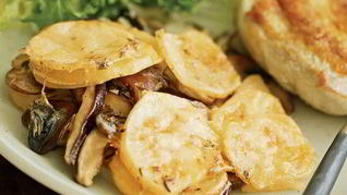 Шампиньоны с картошкой в духовке