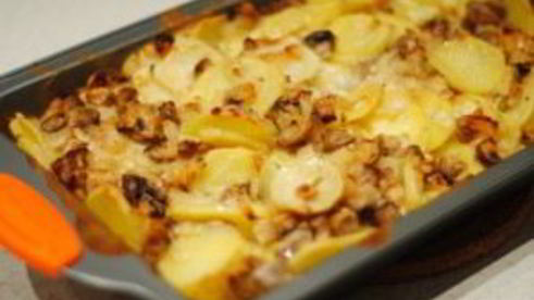 шампиньоны с картошкой в сметане