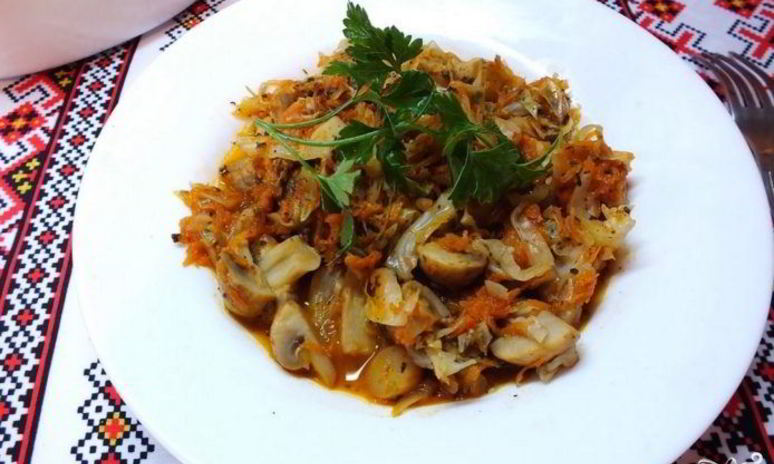 Рецепт шампиньонов тушеных с овощами