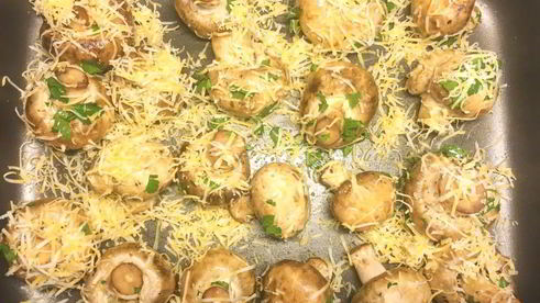 шампиньоны в духовке целиком