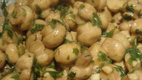 шампиньоны в горчичном маринаде