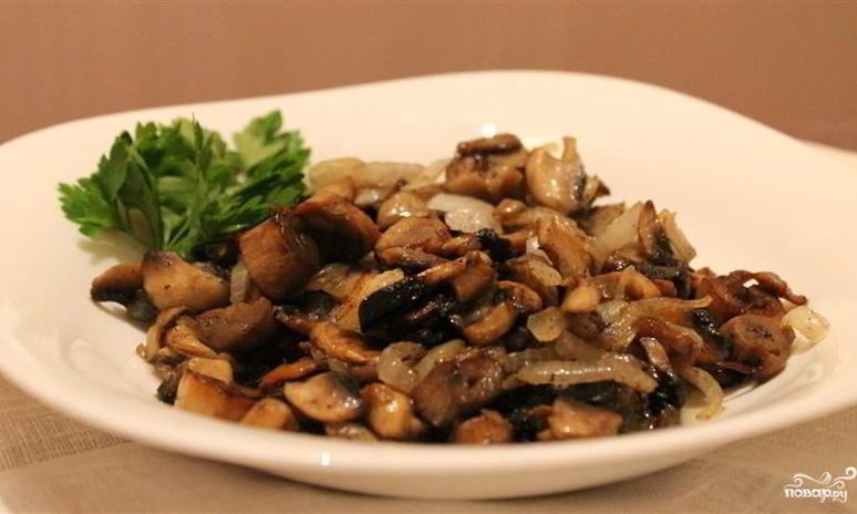 Рецепт шампиньонов жареных