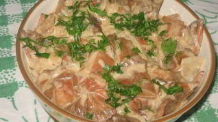 Тушеные рыжики