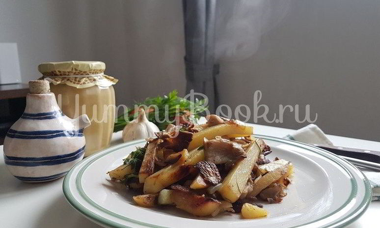 Рецепт вешенок с жареной картошкой