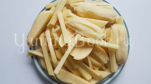 вешенки с жареной картошкой