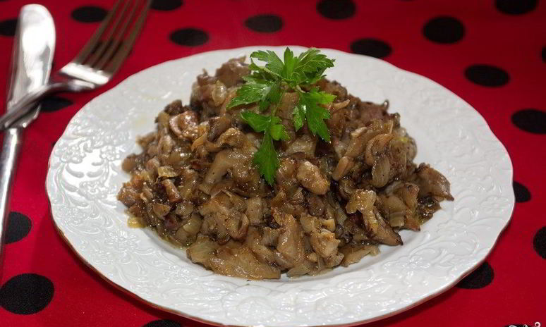 Рецепт вешенок, жаренных с луком