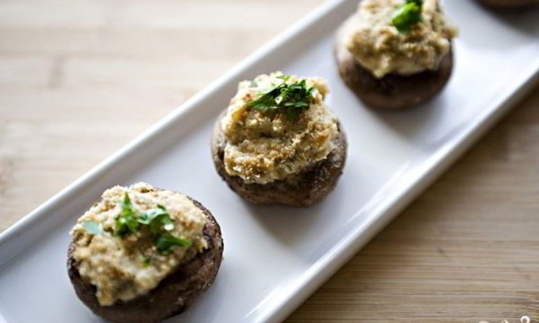 Рецепт запеченных грибов с начинкой