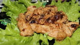 Жареные грибы со свининой