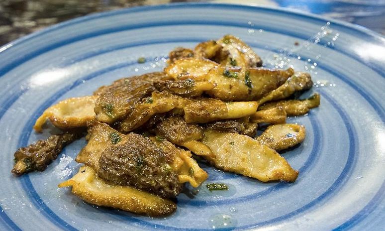 Рецепт жареных сморчков