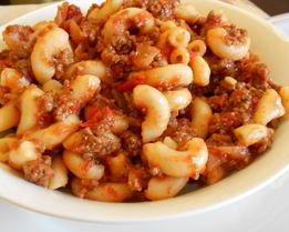Гуляш из фарша с макаронами