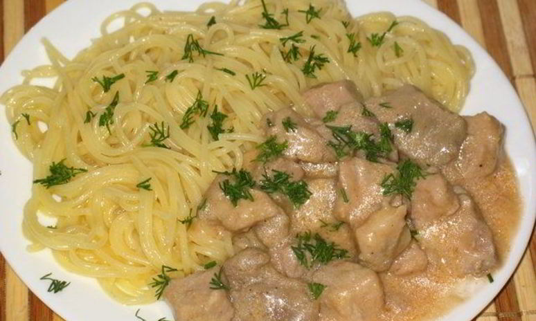 Рецепт гуляша из свинины со сливками