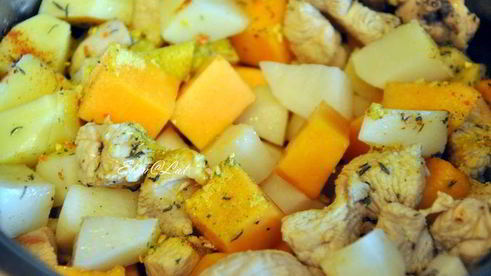 гуляш с тыквой и индейкой