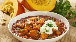 Вегетарианский гуляш из тыквы