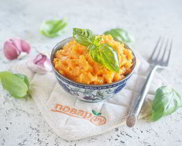 Картофельное пюре из батата с зеленью