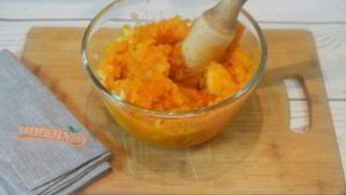 картофельное пюре из батата с зеленью