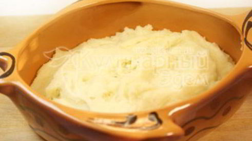 картофельное пюре под шампиньонами