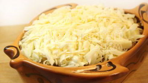 картофельное пюре под шампиньонами