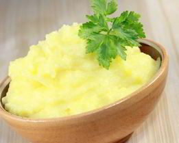 Картофельное пюре с базиликом