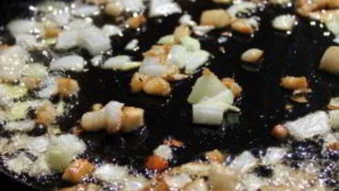 картофельное пюре с жареным луком