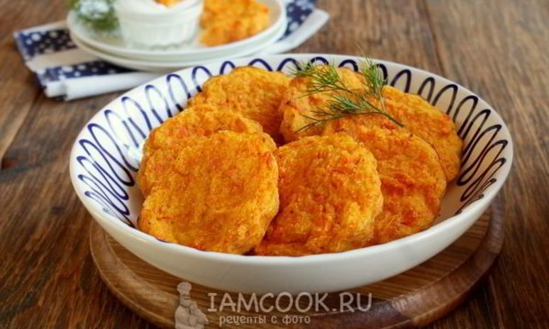 Рецепт диетических морковных котлет