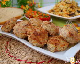 Индюшиные котлеты с кус-кусом