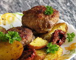 Итальянские котлеты с картофелем по-деревенски