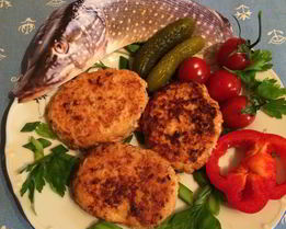 Котлета из щуки и морского лосося