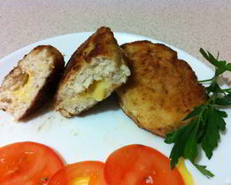 Котлеты с грибами и сыром