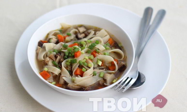 Рецепт лапши грибной