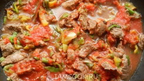 лапша с говядиной