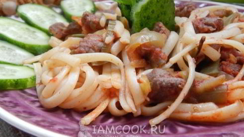 лапша с говядиной