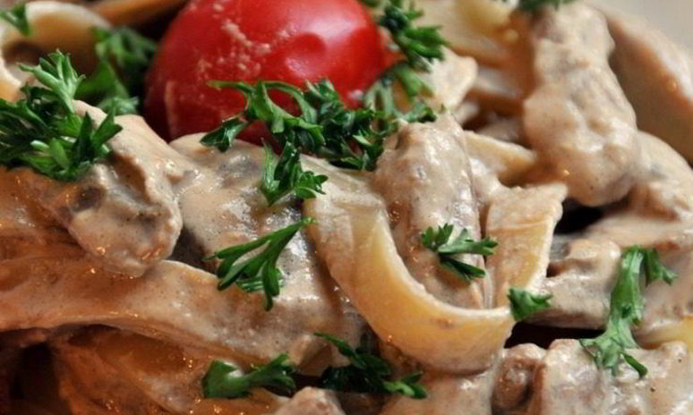 Рецепт лапши с курицей и грибами