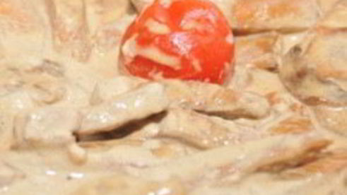 лапша с курицей и грибами