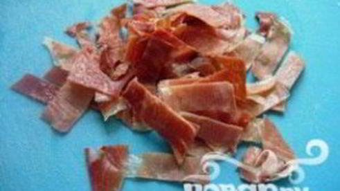 лапша тальятелле с цукини и ветчиной