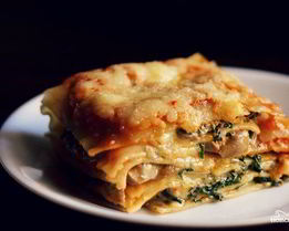 Грибная лазанья