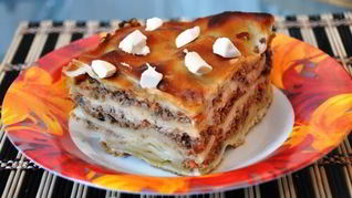 Лазанья из готовых листов с говяжьим фаршем
