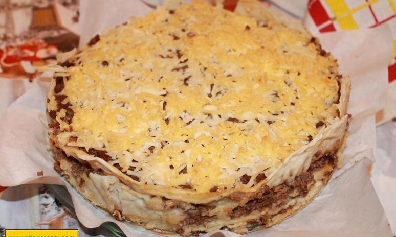 Рецепт лазаний из лаваша с фаршем