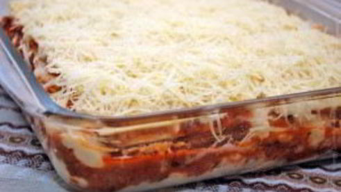 лазанья из макарон с фаршем