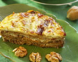 Лазанья из молодой капусты с орехами