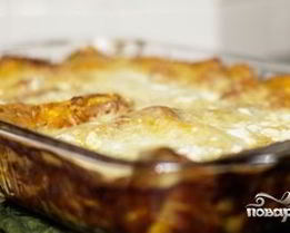 Лазанья из пельменей