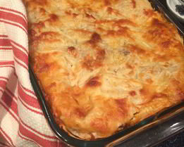 Лазанья с фаршем и белым соусом