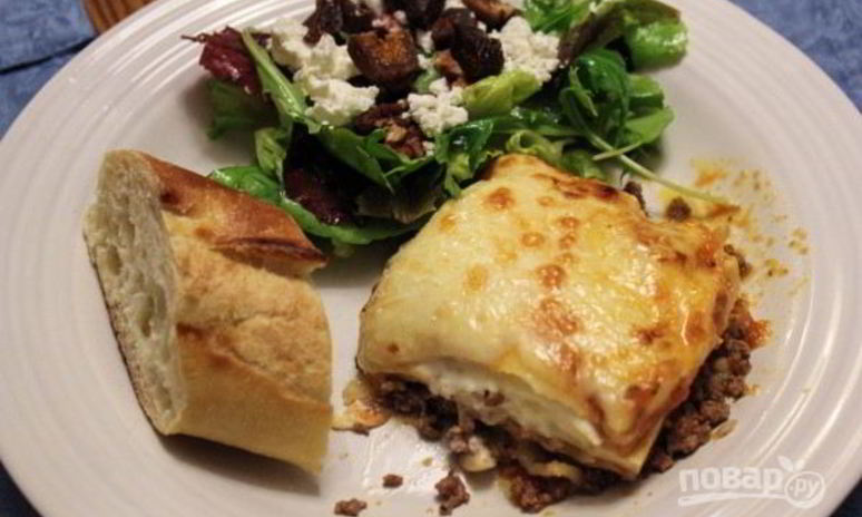 Рецепт лазаний с готовыми листами