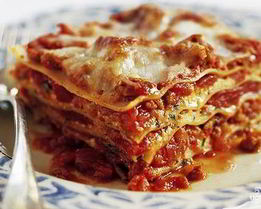 Лазанья с грибами и фаршем