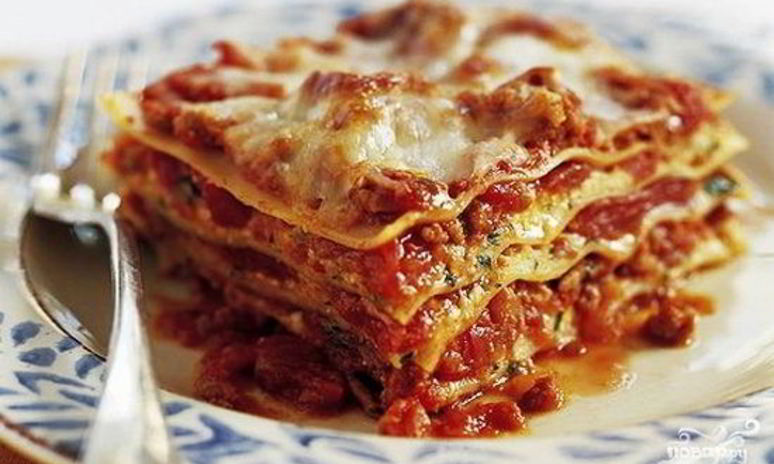 Рецепт лазаний с грибами и фаршем