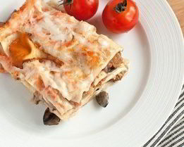 Лазанья с грибами