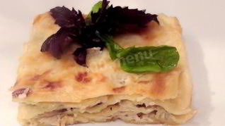 Лазанья с курицей и грибами