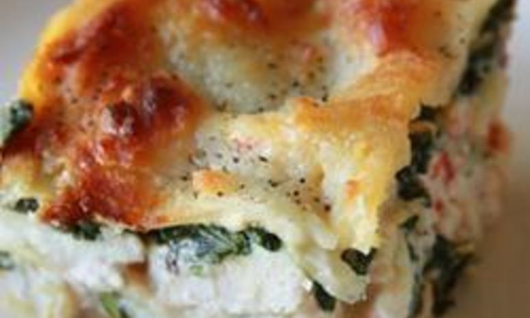 Рецепт лазаний с курицей, шпинатом и рикоттой