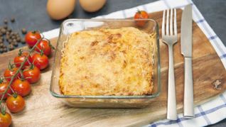 Лазанья с лососем