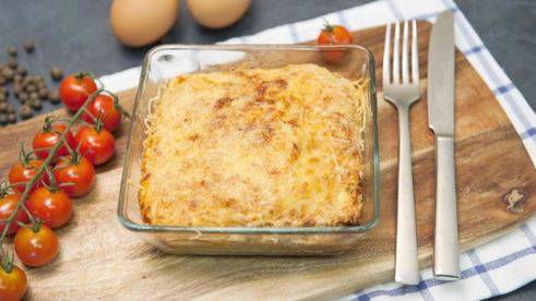 лазанья с лососем